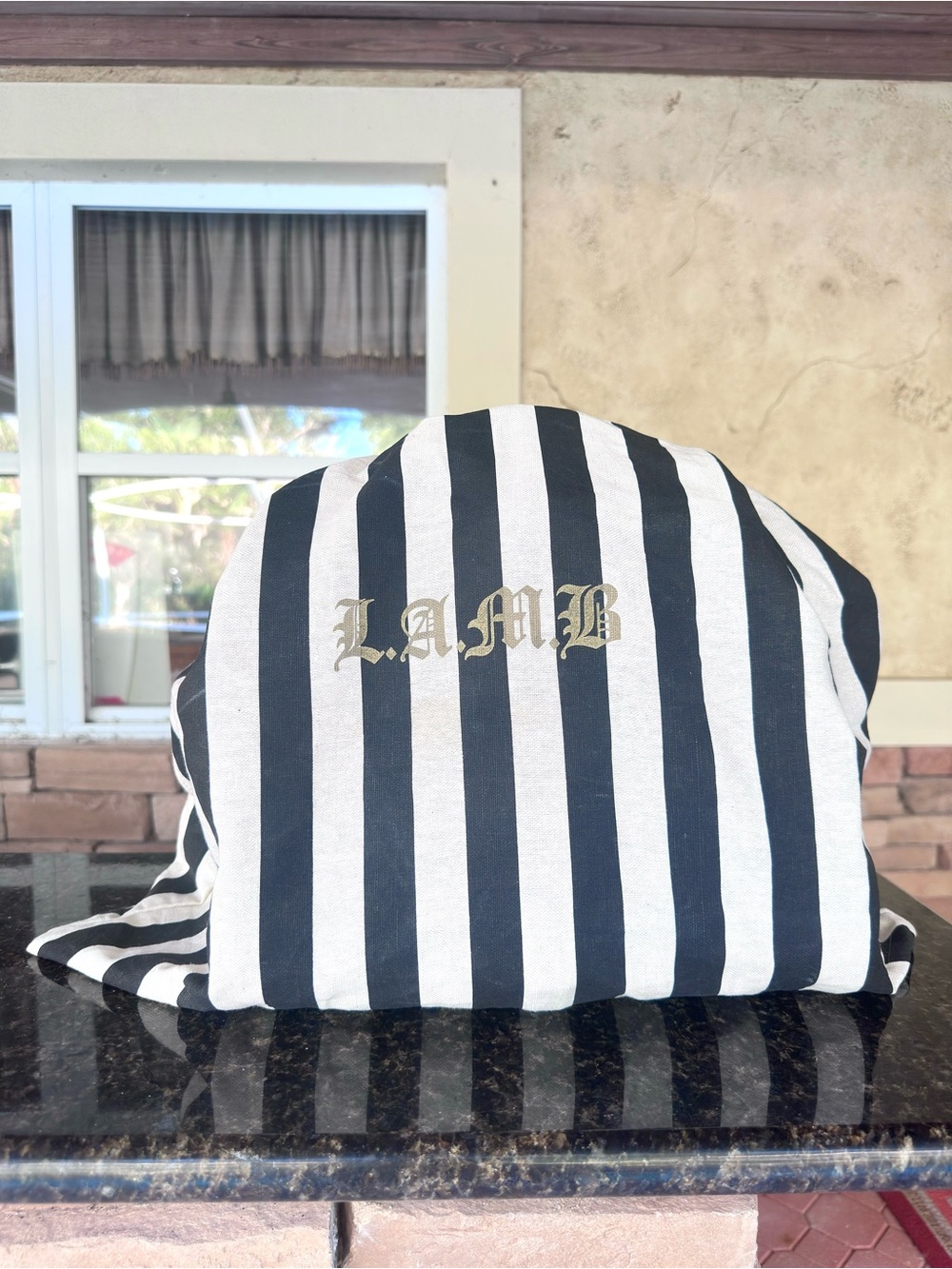 L.A.M.B. ~ Gwen Stefani Monogram Satchel Signature Print Brown Tan Leather - Picture 14 of 16